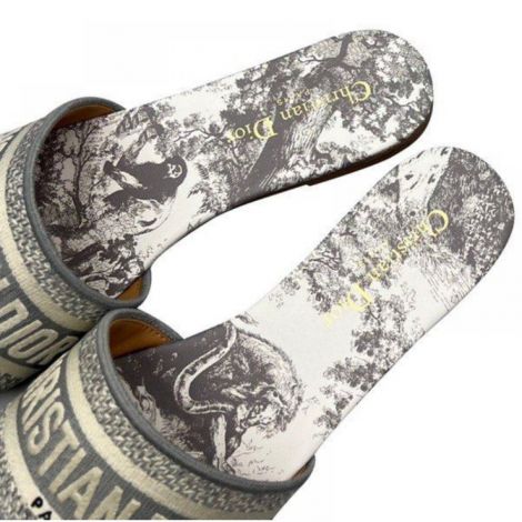 Dior Terlik Gri - Christian Dior Women Slipper Christian Dior Kadin Terlik Christian Dior Terlik Gri