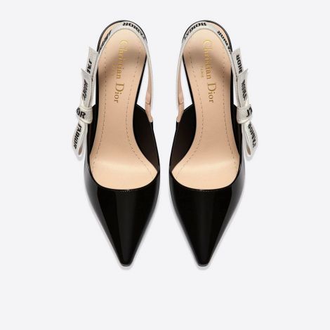 Dior Ayakkabı J-adior Siyah - Dior Ayakkabi J Adior Slingback In Black Patent Calfskin Siyah