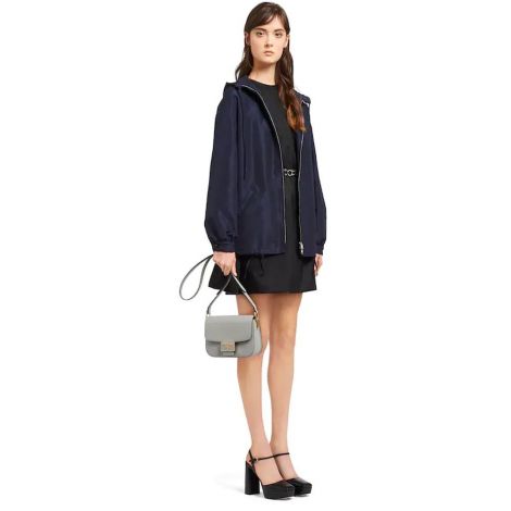 Prada Çanta Saffiano Gri - Prada Canta Saffiano Leather Prada Embleme Bag Cloudy Gray Gri