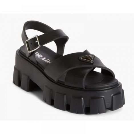 Prada Sandalet Monolith Platform Siyah - Prada Kadin Sandalet Prada Sandalet Prada Women Sandals Prada Sandals Prada Monolith Platform Sandalet Siyah