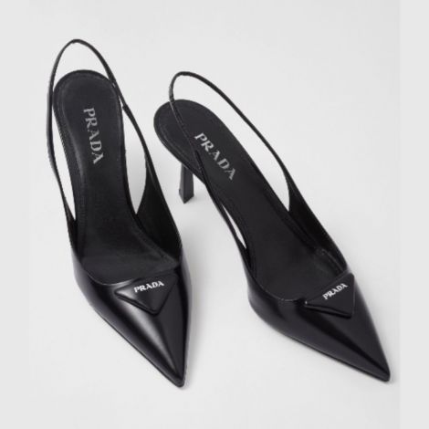 Prada Topuklu Ayakkabı Rugan Siyah - Prada Topuklu Ayakkabi Prada Kadin Ayakkabi Siyah