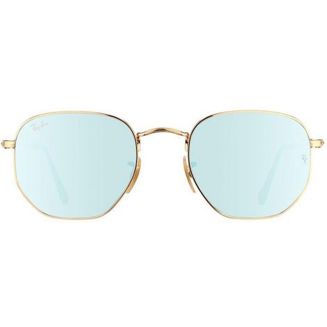 RayBan Gözlük Hexagonal Sarı Mavi - Rayban Gozluk Hexagonal Flat Lenses Aynali Gri Sari
