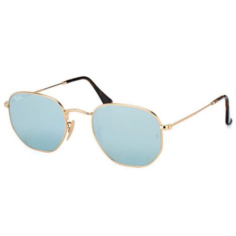 RayBan Gözlük Hexagonal Sarı Mavi - Rayban Gozluk Hexagonal Flat Lenses Aynali Gri Sari