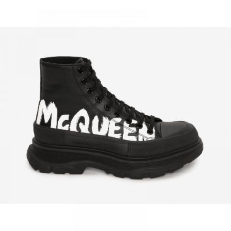 Alexander McQueen Bot Tread Slick Siyah - Alexander Mcqueen Bot Alexander Mcqueen Tread Slick Boot Alexander Mcqueen Siyah