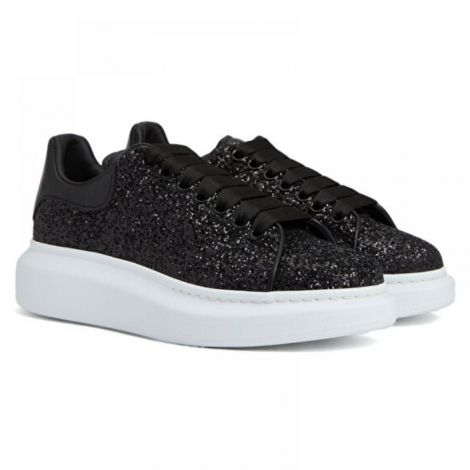 Alexander McQueen Ayakkabı Payetli Siyah - Alexander Mcqueen Oversize Sneaker Alexander Mcqueen Kadin Ayakkabi Alexander Mcqueen Women Shoes Alexander Mcqueen Payetli Ayakkabi Siyah