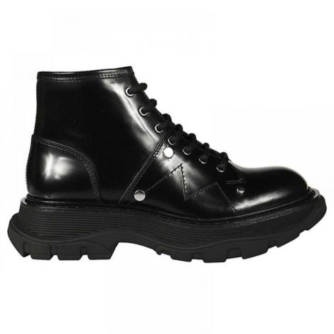 Alexander McQueen Tread Lace Up Bot Siyah - Alexander Mcqueen Tread Lace Up Bot Alexander Mcqueen Bot Siyah
