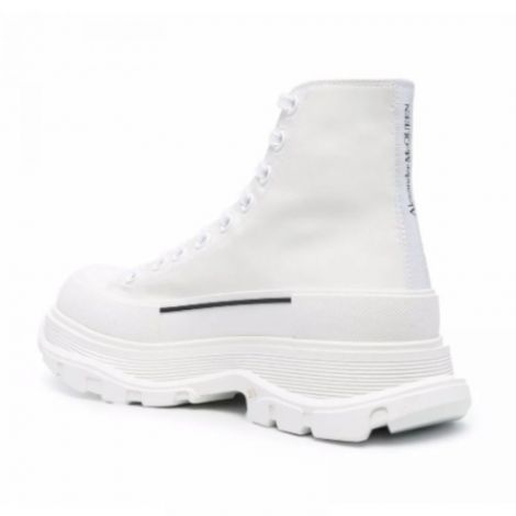 Alexander McQueen Tread Slick Bot Beyaz - Alexander Mcqueen Tread Slick Hi Top Bot Alexander Mcqueen Bot Beyaz