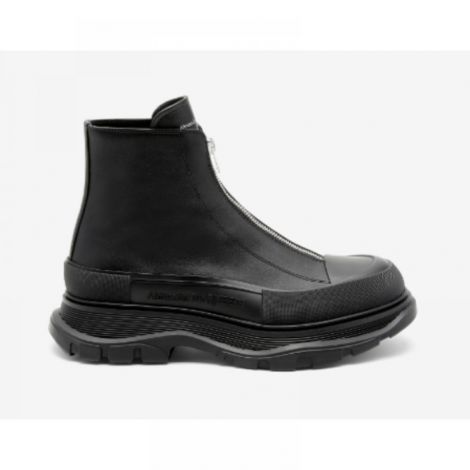 Alexander McQueen Bot Siyah - Alexander Mcqueen Tread Slick Zip Boot Alexander Mcqueen Bot Siyah