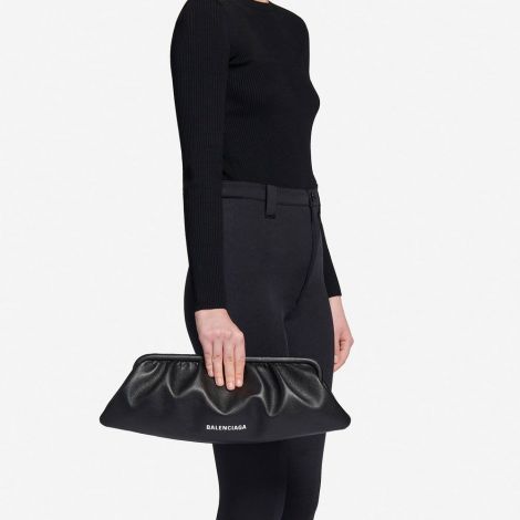 Balenciaga Çanta Cloud XL Siyah - Balenciaga Canta Cloud Handbags Xl Clutch With Strap Siyah