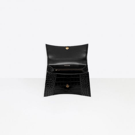 Balenciaga Çanta Hourglass Siyah - Balenciaga Canta Hourglass Handbags Small Top Handle Bag Siyah