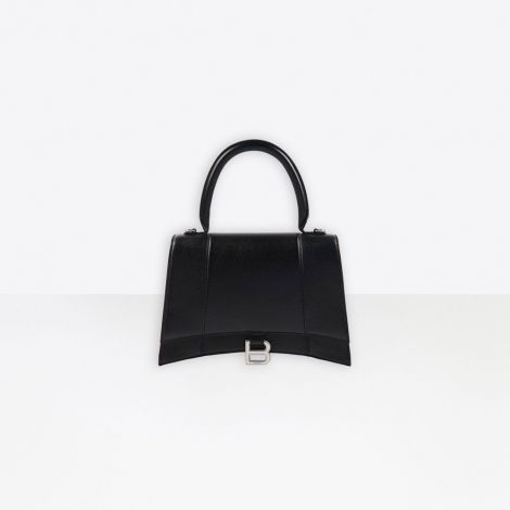 Balenciaga Çanta Hourglass Siyah - Balenciaga Canta Hourglass Handbags Top Handle Bag Siyah