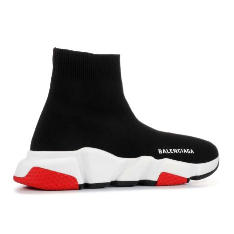 Balenciaga Ayakkabı Speed Siyah - Balenciaga Speed Trainer Black White Red Ayakkabi Siyah