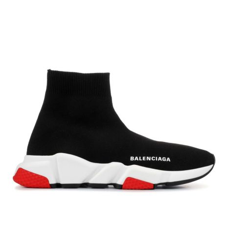 Balenciaga Ayakkabı Speed Siyah - Balenciaga Speed Trainer Black White Red Ayakkabi Siyah
