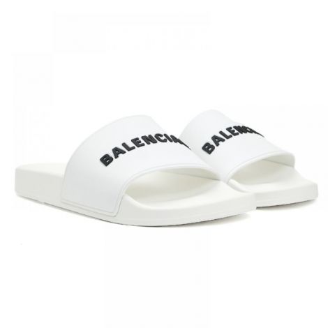 Balenciaga Terlik Piscine Beyaz - Balenciaga Terlik Balenciaga Erkek Terlik Balenciaga Men Slipper Balenciaga Terlik Beyaz