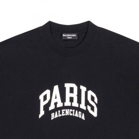 Balenciaga Tişört Paris Cities Siyah - Balenciaga Paris Cities