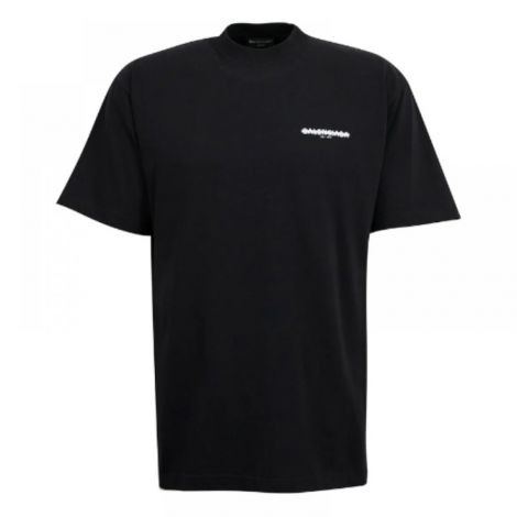 Balenciaga Tişört Strike 1917 Siyah - Balenciaga Strike 1917 Logo T Shirt Balenciaga Men T Shirt Balenciaga Erkek Tisort Balenciaga Tisort Siyah