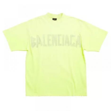 Balenciaga Tişört Tape Type Vintage Sarı - Balenciaga Tape Type T Shirt Balenciaga Erkek Tisort Balenciaga Tisort Sari
