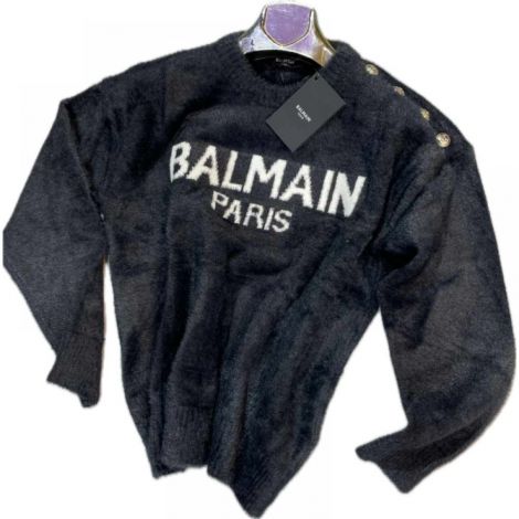 Balmain Sweatshirt Siyah - Balmain Sweatshirt Balmain Kadin Sweatshirt 3595 Siyah