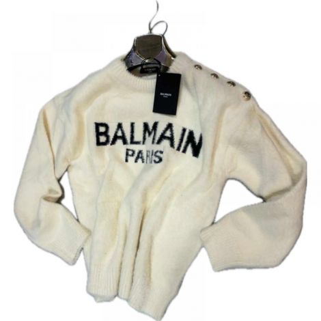 Balmain Sweatshirt Beyaz - Balmain Sweatshirt Balmain Kadin Sweatshirt 3597 Beyaz