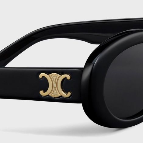 Celine Gözlük Triomphe 01 Siyah - Celine Gozluk 2021 Triomphe 01 Sunglasses In Acetate Siyah