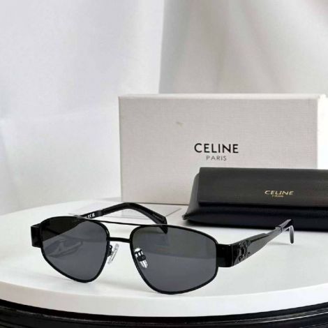 Celine Gözlük Triomphe Metal 03 Siyah - Celine Gozluk Celine Gunes Gozlugu Celine Eyewear Triomphe CL 40281U Siyah
