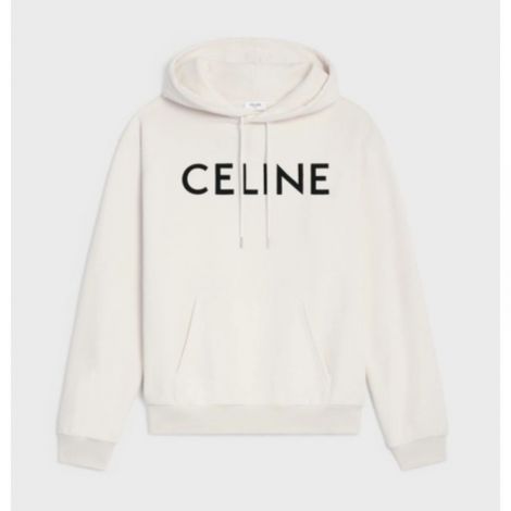 Celine Kapüşonlu Sweatshirt Beyaz - Celine Loose Hoodie Celine Kapusonlu Sweatshirt Celine Sweatshirt Beyaz