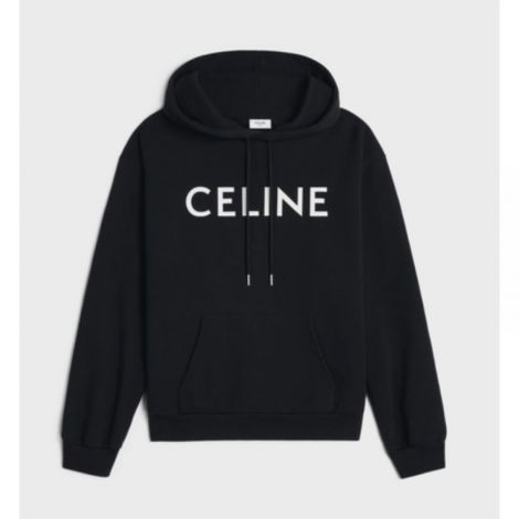 Celine Sweatshirt Kapüşonlu Siyah - Celine Loose Hoodie Celine Kapusonlu Sweatshirt Celine Sweatshirt Siyah