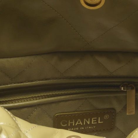 Chanel Çanta 22 Yeşil - Chanel Canta Bag Chanel 22 Canta Parlak Dana Derisi Ve Altin Detaylar Acik Yesil