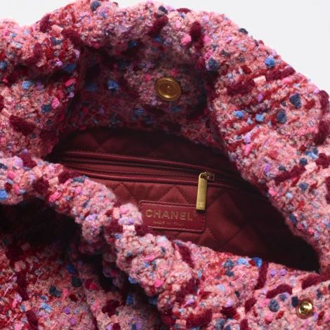 Chanel Çanta 22 Pembe - Chanel Canta Bag Chanel 22 Canta Tuvit Ve Atin Metal 384208 Bordo Pembe