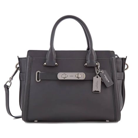 Coach Çanta Swagger Siyah - Coach Women S Swagger 27 Tote Bag Black Kadin Canta Siyah