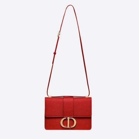 Dior Çanta 30 Montaigne Kırmızı - Dior Canta 30 Montaigne Calfskin Bag Red Kirmizi
