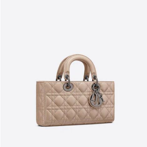 Dior Çanta Lady D Joy Krem - Dior Canta Lady D Joy Bag Hazelnut Cannage Lambskin Krem
