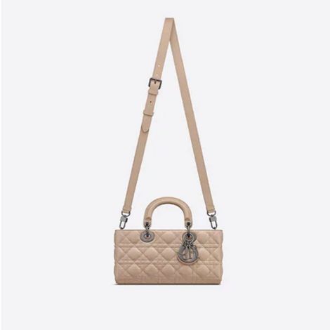 Dior Çanta Lady D Joy Krem - Dior Canta Lady D Joy Bag Hazelnut Cannage Lambskin Krem