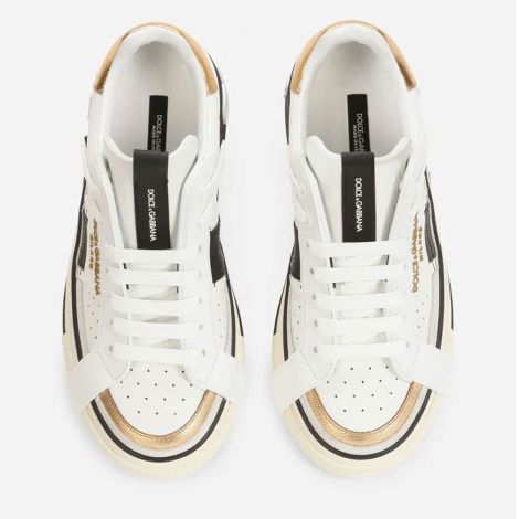 Dolce Gabbana Ayakkabı Calfskin 2.0 Beyaz - Dolce Gabbana Ayakkabi Kadin Calfskin 2 Zero Custom Sneakers Beyaz