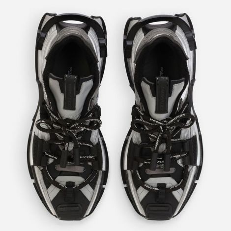Dolce Gabbana Ayakkabı Space Siyah - Dolce Gabbana Erkek Ayakkabi Mixed Materials Space Sneakers Silver Siyah