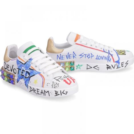 Dolce&Gabbana Ayakkabı Portofino Sneakers Multicolor - Dolce Gabbana Kadin Ayakkabi Dolce Gabbana Multicolor Ayakkabi Dolce Gabbana Sneakers Dolce Gabbana Portofino Ayakkabi Multicolor