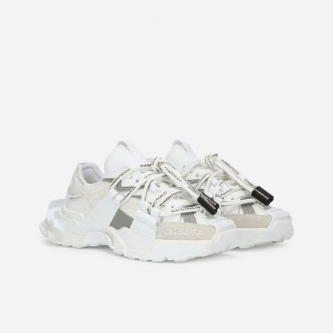 Dolce Gabbana Ayakkabı Space Beyaz - Dolce Gabbana Kadin Ayakkabi Mixed Material Space Sneakers Beyaz