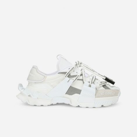 Dolce Gabbana Ayakkabı Space Beyaz - Dolce Gabbana Kadin Ayakkabi Mixed Material Space Sneakers Beyaz