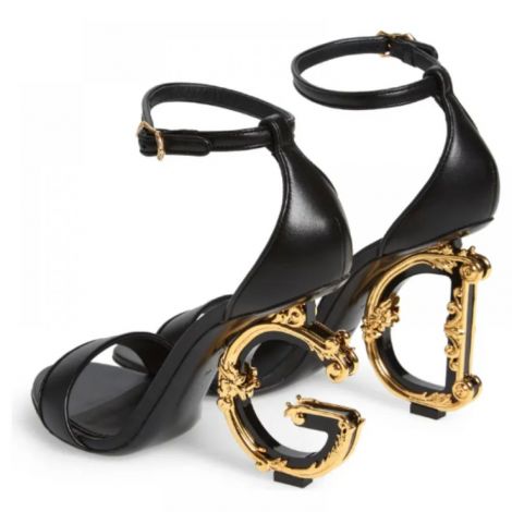 Dolce & Gabbana Ayakkabı DG Topuklu Siyah - Dolce Gabbana Keira Baroque Heel Sandal Dolce Gabbana Dg Topuklu Ayakkabı Siyah