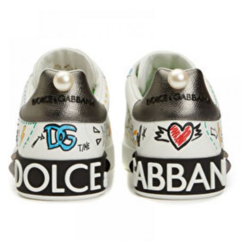 Dolce Gabbana Ayakkabı Portofino Beyaz - Dolce Gabbana Portofino Kadin Ayakkabi Dolce Gabbana Ayakkabi Dolce Gabbana Baskili Ayakkabi Beyaz
