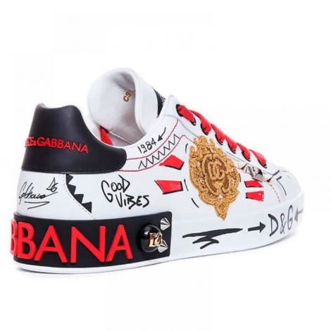 Dolce Gabbana Ayakkabı Portofino Studded  Beyaz - Dolce Gabbana Portofino Studded Kadin Ayakkabi Dolce Gabbana Ayakkabi Beyaz