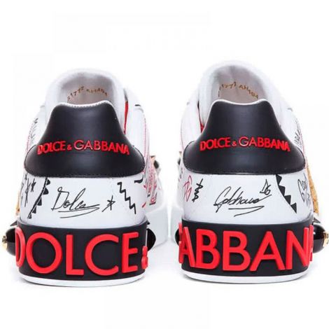Dolce Gabbana Ayakkabı Portofino Studded  Beyaz - Dolce Gabbana Portofino Studded Kadin Ayakkabi Dolce Gabbana Ayakkabi Beyaz