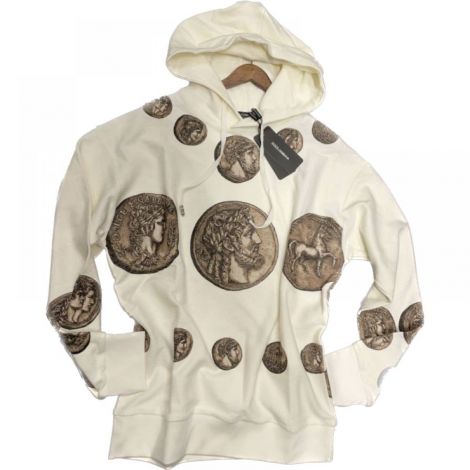 Dolce Gabbana Sweatshirt Beyaz - Dolce Gabbana Erkek Sweatshirt Dolce Gabbana Sweatshirt Kapusonlu 1331 Beyaz