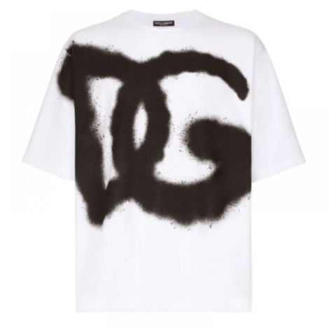 Dolce Gabbana Graffiti T-Shirt Beyaz - Dolce Gabbana Graffiti Logo T Shirt Beyaz