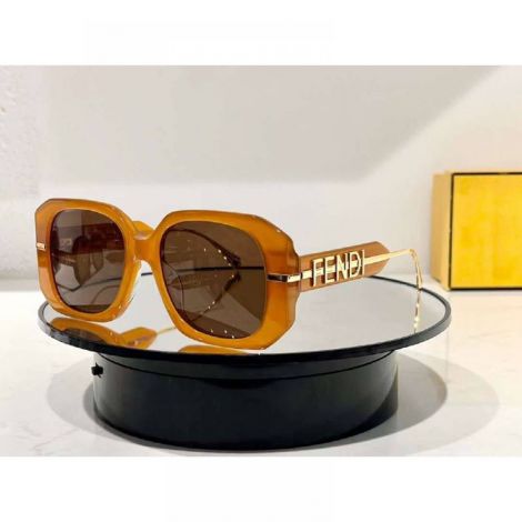Fendi Gözlük Güneş Gözlüğü Kahverengi - Fendi Gozluk Fendi Gunes Gozlugu 33 Kahverengi