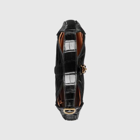 Gucci Çanta Jackie 1961 Siyah - Gucci Bag Canta Jackie 1961 Crocodile Small Shoulder Bag Black Siyah