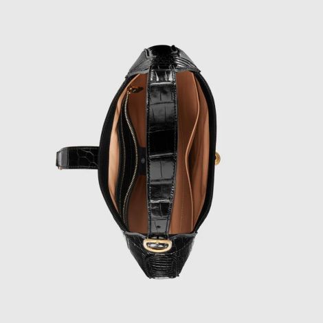 Gucci Çanta Jackie 1961 Siyah - Gucci Bag Canta Jackie 1961 Crocodile Small Shoulder Bag Black Siyah