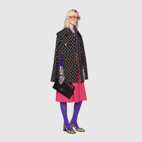 Gucci Çanta Clutch Double G Siyah - Gucci El Cantasi Clutch With Double G Black Siyah