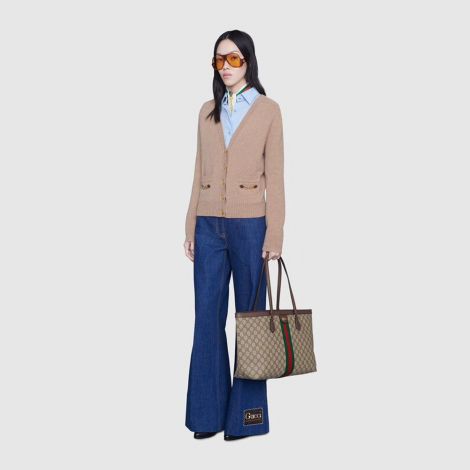 Gucci Çanta Ophidia Bej - Gucci El Cantasi Ophidia Gg Medium Tote Beige Ebony Bej