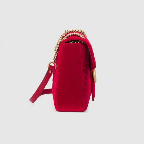 Gucci Çanta Marmont Medium Kırmızı - Gucci Kadin Canta Gg Marmont Medium Shoulder Bag Kirmizi